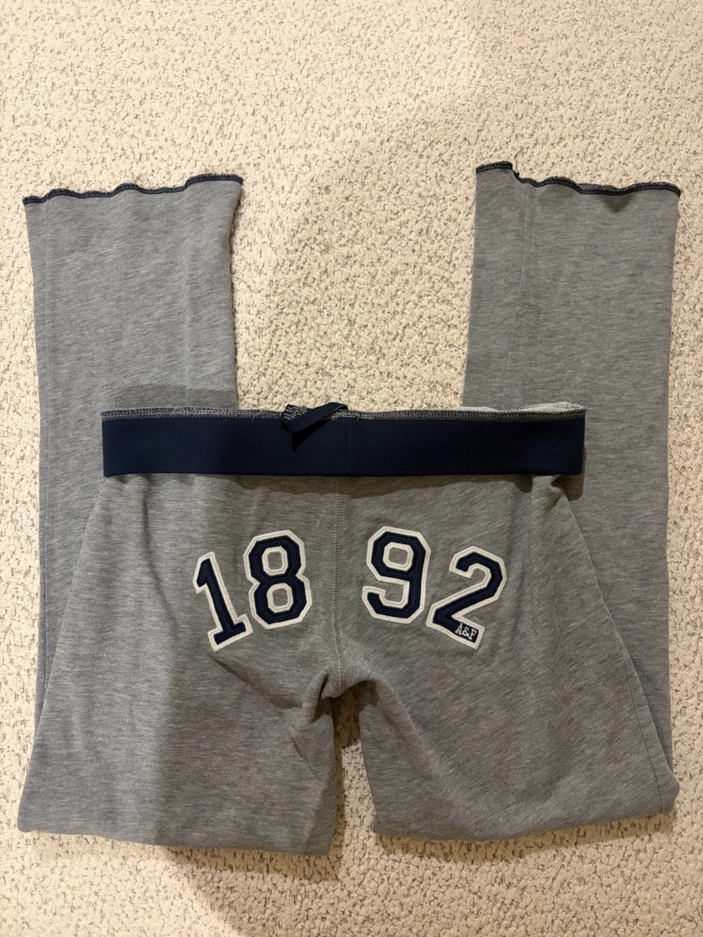 Abercrombie & Fitch Grey flare pants
